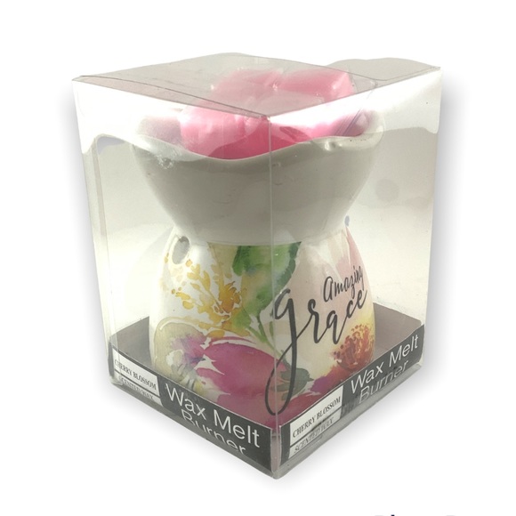 Amazing Grace Wax Melt Burner Set With Melts White Floral Multi Color NEW - Picture 2 of 10